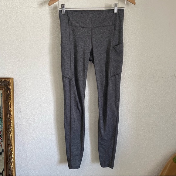 Lululemon Speed Up Tight 28” Leggings Heathered Black Grey Mid Rise 6 W5AT0S - Picture 1 of 9
